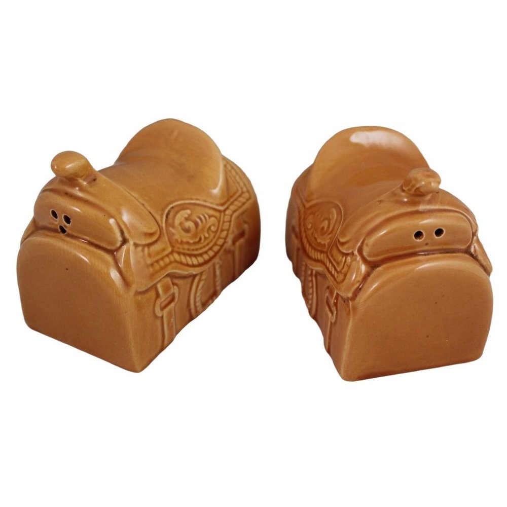 Salt & Pepper Shakers Saddle Western Spice of Life Collection Ron Gordon Design